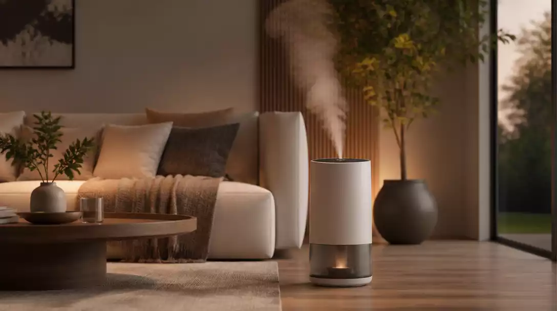 DREO humidifier running in a modern home