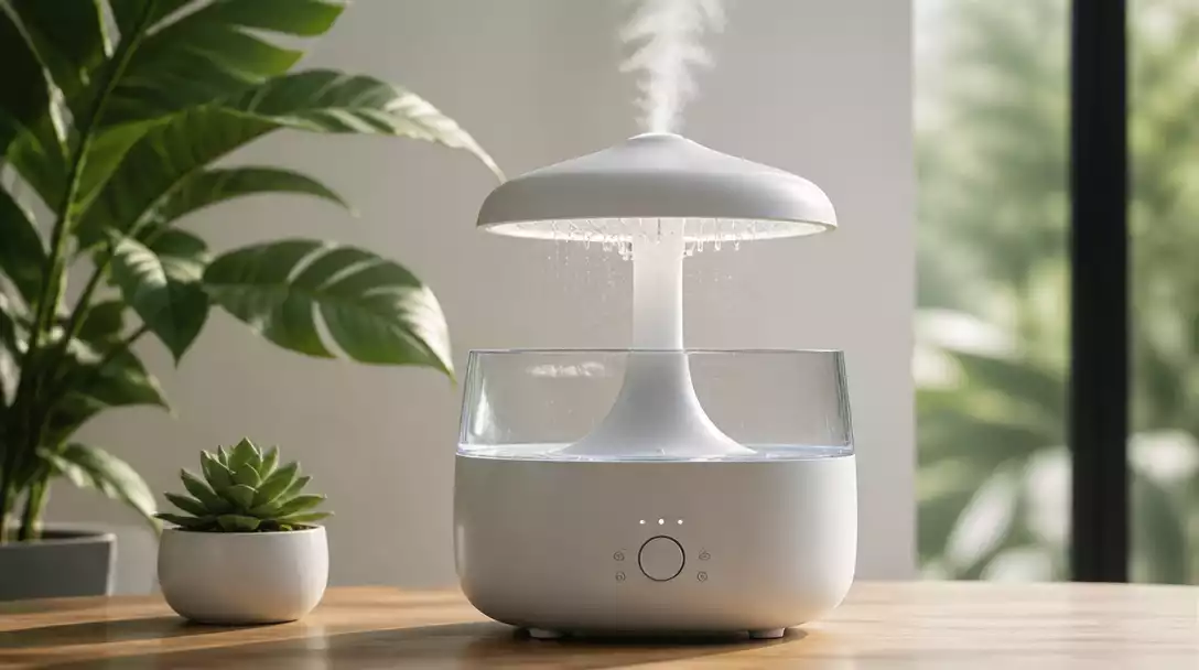Canopy Humidifier with visible mist and control panel